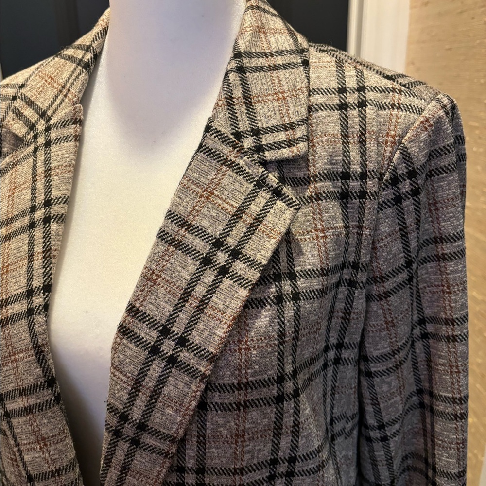 Sanctuary lightweight oversized blazer - XS / black, brown, tan